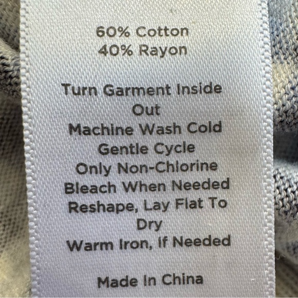 Talbots Cardigan Sweater Top 2 Pc SET Petite P 3/4 Sleeves Blue White Checkered - Picture 13 of 13